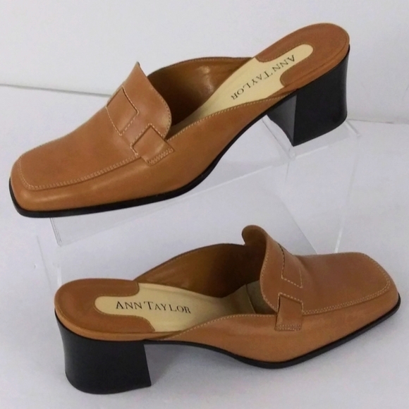 Ann Taylor Shoes - Ann Taylor caramel slip on sandals size 8.5M
